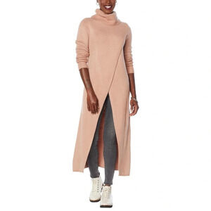 G by Giuliana Black Label • Pink Crossover Maxi Sweater